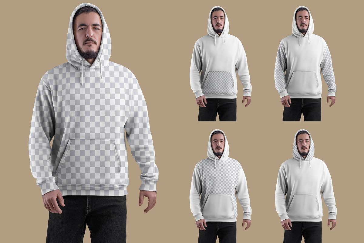4 Mockups Oversize Hoodies, an Apparel Mockup by Grow Design Craft Studio (Photo 5 of 7)