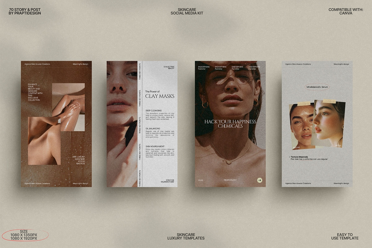 Minimal Skincare Story and Post Set preview 5