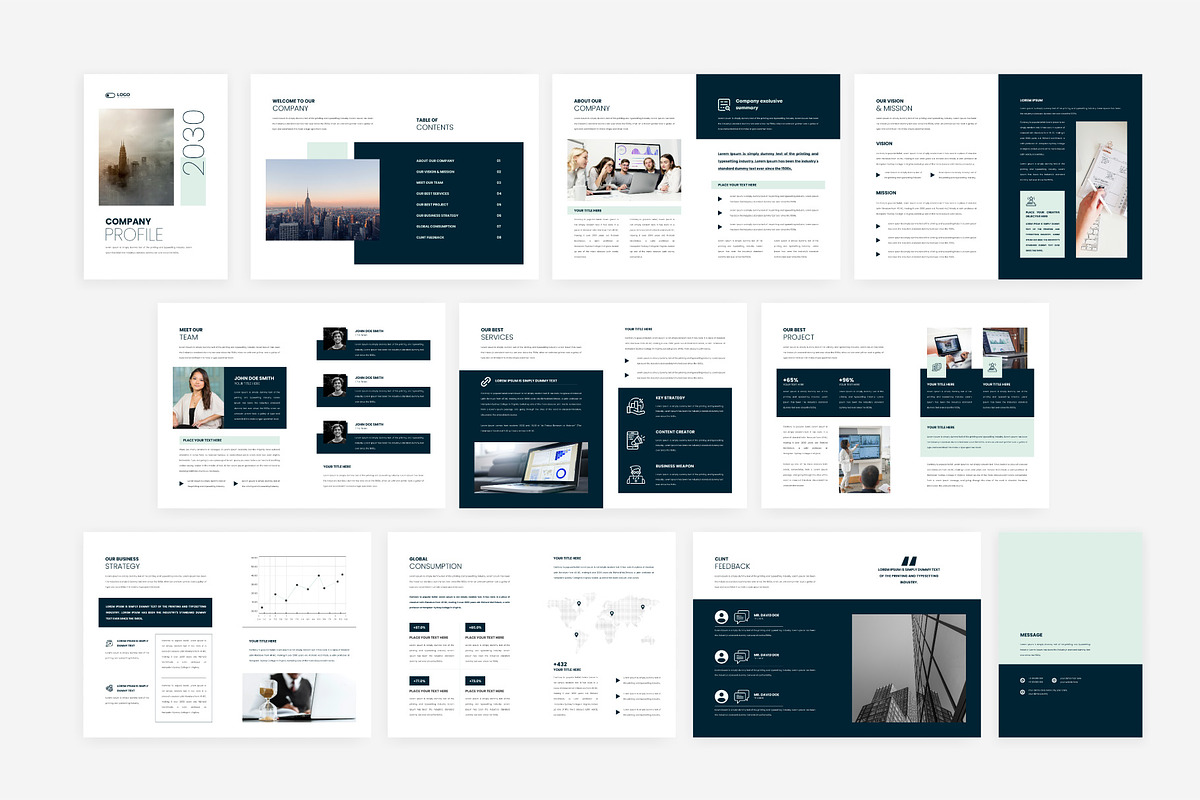 Company profile brochure template, a Brochure Template by Tanmoy Topu (Photo 2 of 12)