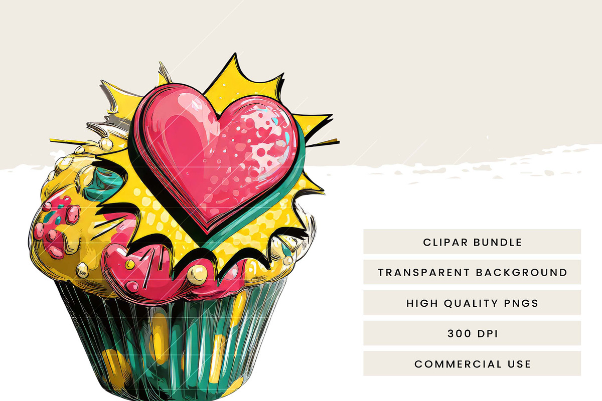 Pop Art Valentine Clipart Set, a Seasonal Illustration by Design Scotch (Photo 6 of 9)