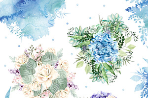 Watercolor Wreath&Bouquets 35 Png