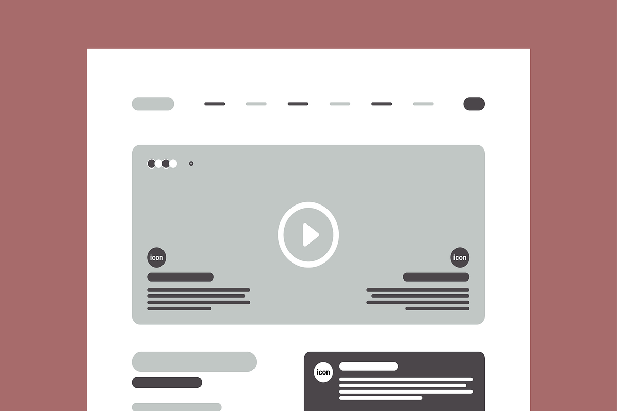 Wireframe Landing Page Design, a Wireframe Template by MightyDesign (Photo 2 of 10)
