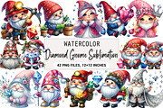 Diamond Gnome Sublimation Clipart, an Illustration by DreamArtGraphic (Thumbnail 1 of 7)