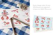 How to Eat a Lobster Printable Card, an Object Graphic by CojoMoxon (Thumbnail 4 of 4)