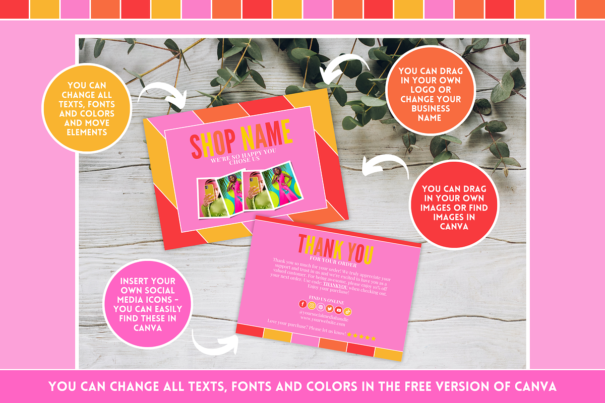 Colorful Thank You Card, a Card Template by SunshineStudioBoutique (Photo 6 of 10)