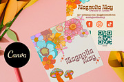 Retro Flowers Logo Canva Template, a Branding & Logo Template by Dear Darling Design (Thumbnail 6 of 7)