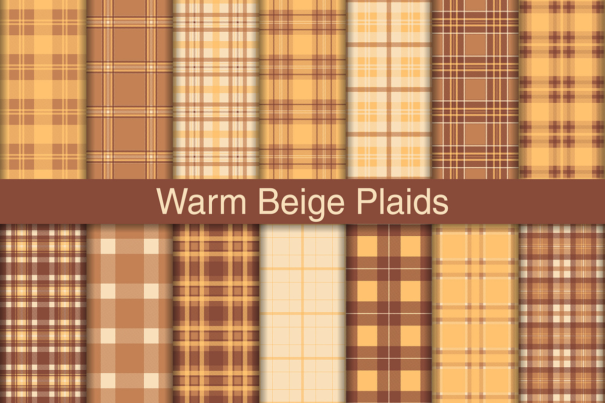 #266 Warm Beige Plaids, a Pattern Graphic by Plaid4You (Photo 1 of 5)