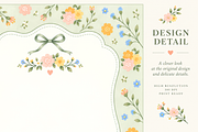 Cottagecore Floral Invitation Frames, a Background Graphic by by creative paper (Thumbnail 6 of 10)