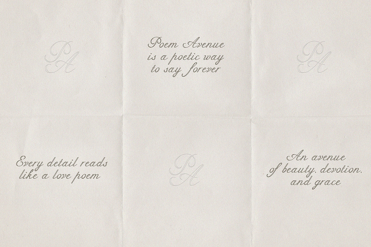 Poem Avenue Elegant Romantic Script, a Script Font by AnMark (Photo 7 of 12)