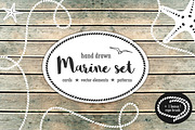 Hand drawn marine bundle, an Illustration by Manaraga (Thumbnail 1 of 8)