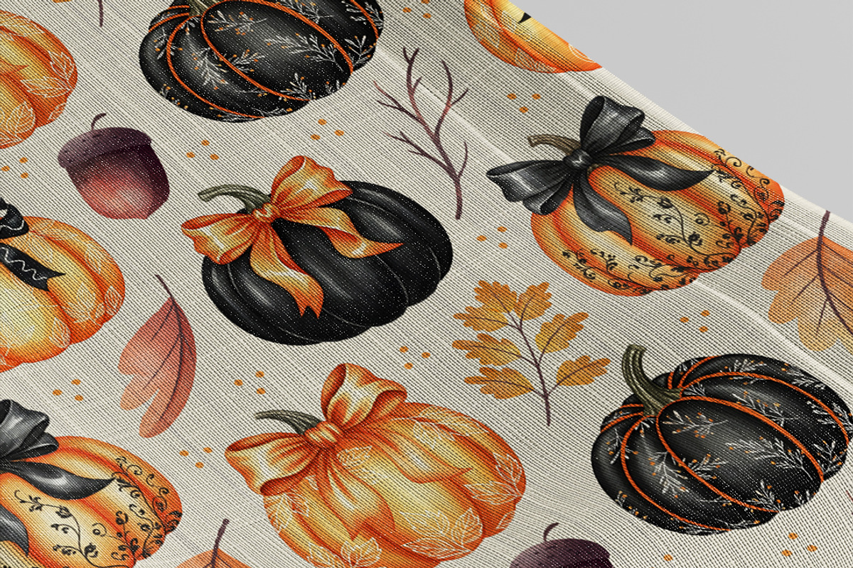 Autumn Seamless Pattern with Pumpkin, a Pattern Graphic by Kreeya Art Shop (Photo 4 of 11)