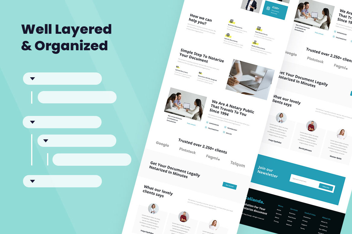 Notary Public Web Design, a Wireframe Template by INSPR STD (Photo 3 of 5)