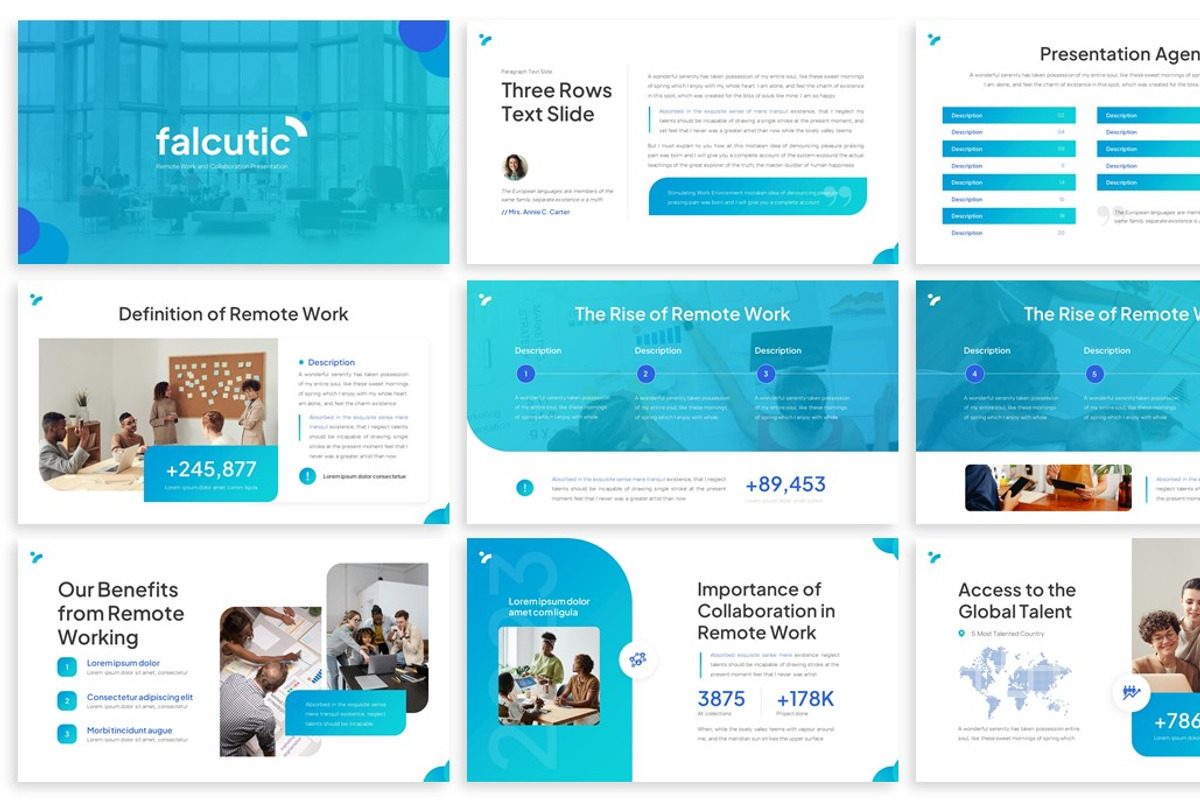 Facultic - Remote Work Google Slides, a Presentation Template by SlideFactory (Photo 2 of 4)