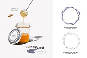 Lavender wreath flower frame png, an Illustration by Kotkoa (Thumbnail 4 of 8)