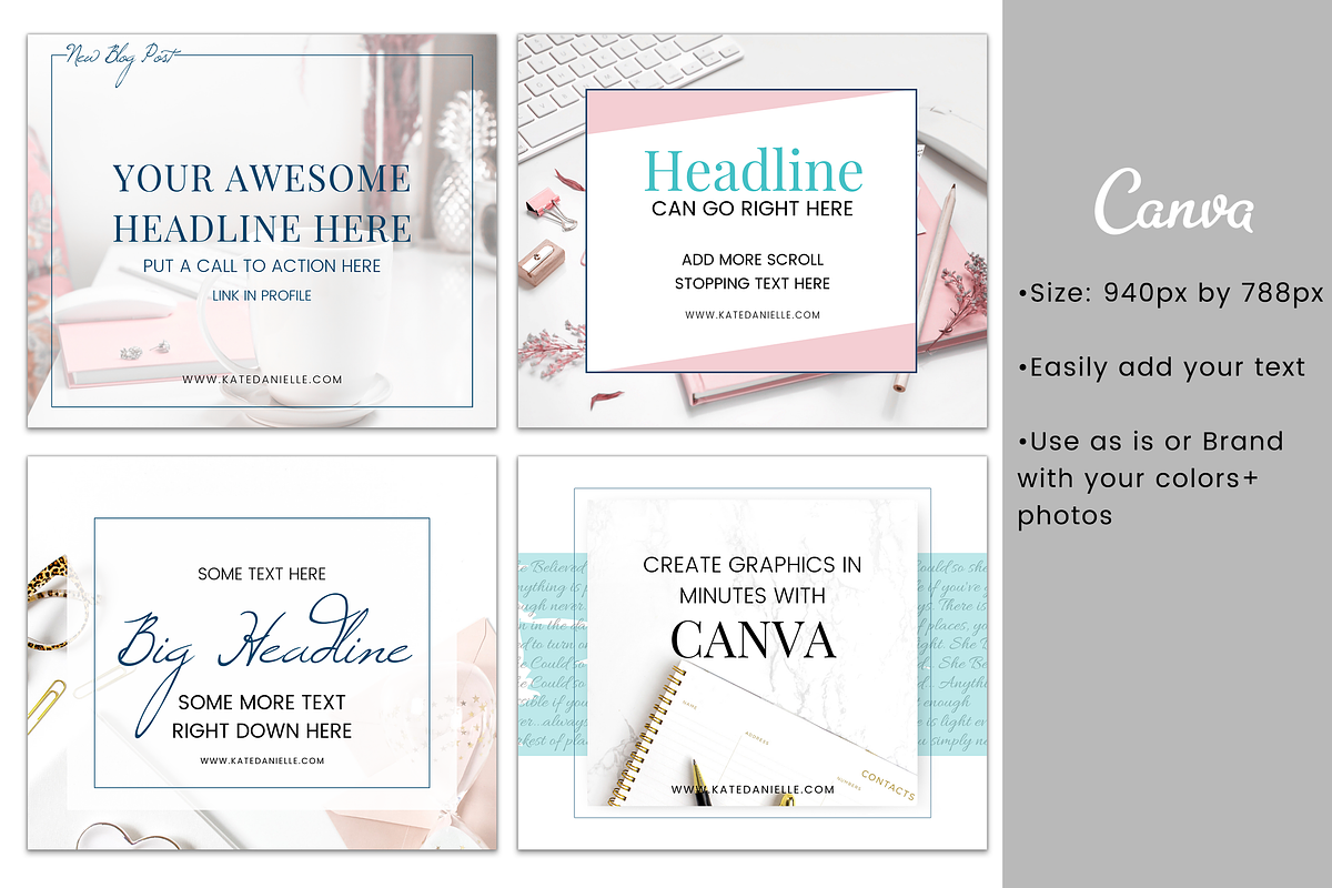 Canva Templates for Facebook or Blog, a Social Media Template by Gorgeous Graphics (Photo 2 of 4)
