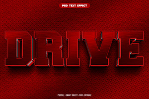 Drive 3D editable text effect
