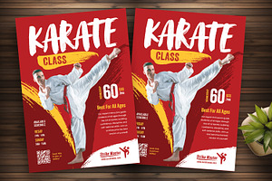 Karate Class Academy Flyer Template, a Flyer Template by Boostock
