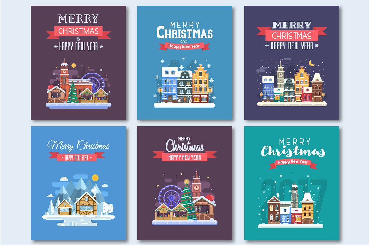 New Year and Christmas Cards, a Card Template by Alex Krugli (Photo 3 of 7)