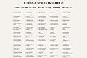 170 Spice Jar Labels Printable PDF, a Templates & Theme by OrganizationOasisRo (Thumbnail 9 of 10)