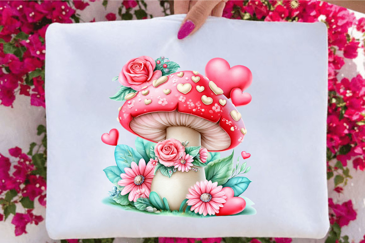 Valentine's Day Mushroom Sublimation, a Seasonal Illustration by SVGArt (Photo 5 of 5)