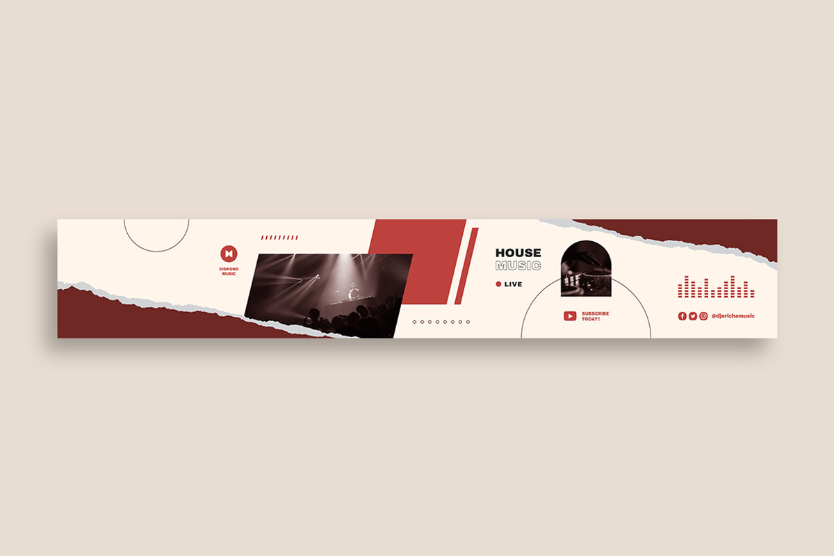 Music DJ Youtube Cover, a Social Media Template by MikroType Std (Photo 3 of 4)