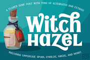 Witch Hazel: a flared serif font!, a Serif Font by Missy Meyer (Thumbnail 1 of 9)