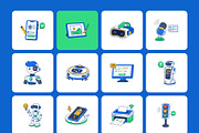 Technology Flat Icons Bundle, a Duotone Icon by Brickclay (Thumbnail 10 of 11)