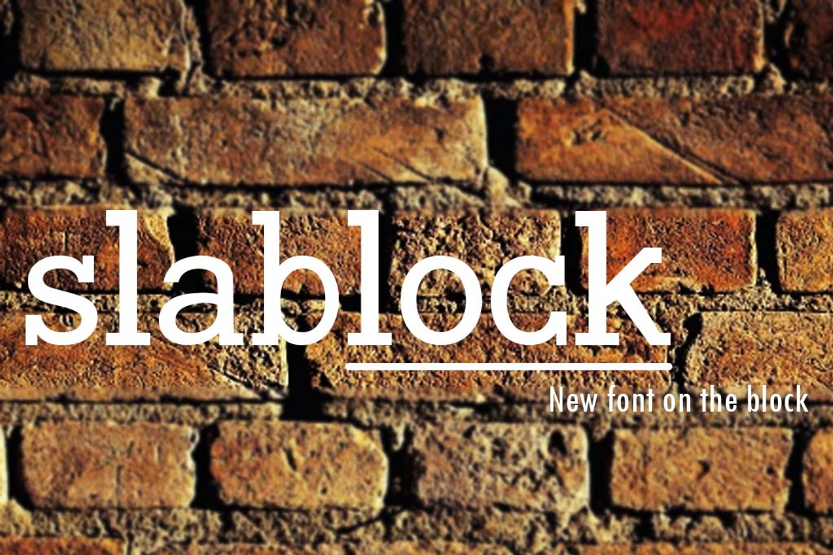 slablock - new style slab font preview 2