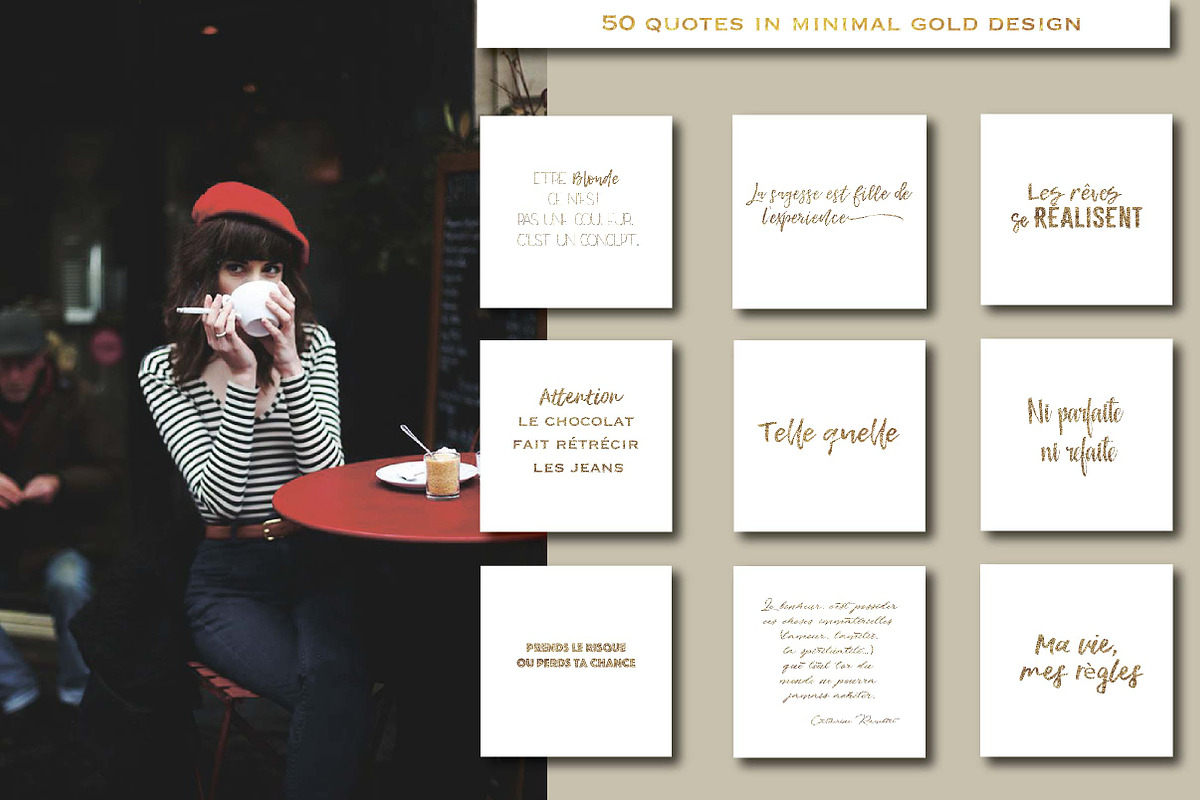 50 french quotes for instagram, a Social Media Template by digital_essence (Photo 2 of 5)