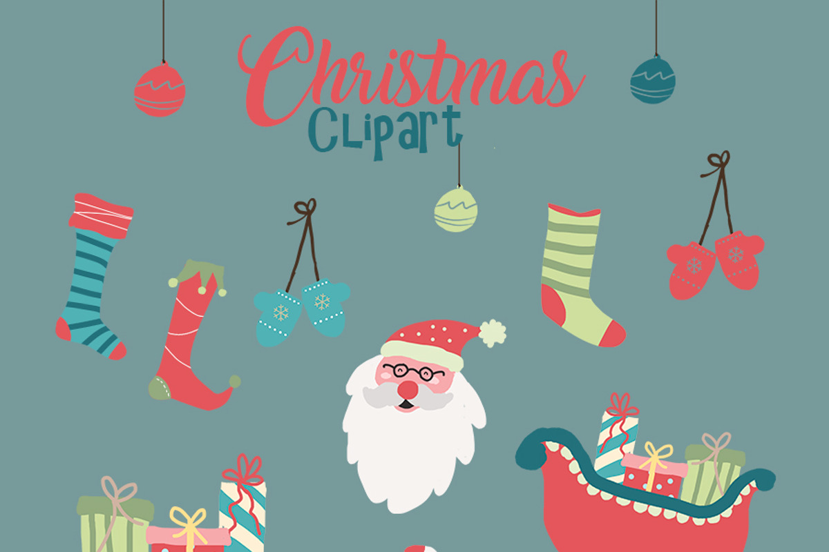 Christmas clipart Christmas clip art, a Decorative Illustration by Bamboobear Books Shop (Photo 4 of 7)