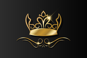 Elegant Golden Crown, a Decorative Illustration by PsychocheArt