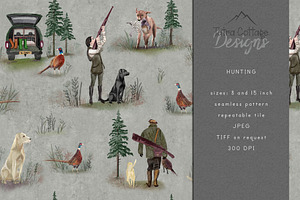 Hunting Seamless Pattern