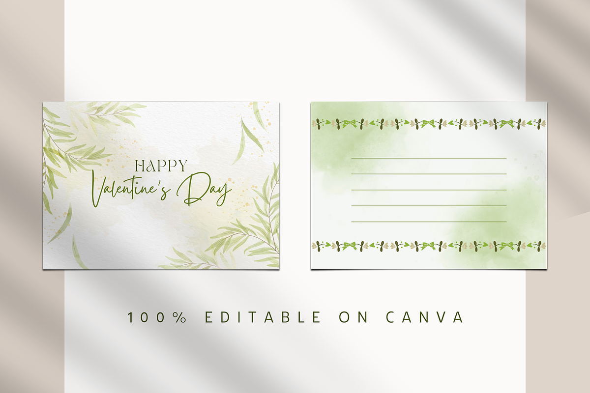 VALENTINE'S DAY CARD CANVA TEMPLATE, a Card Template by The Little Lily Studio (Photo 2 of 5)