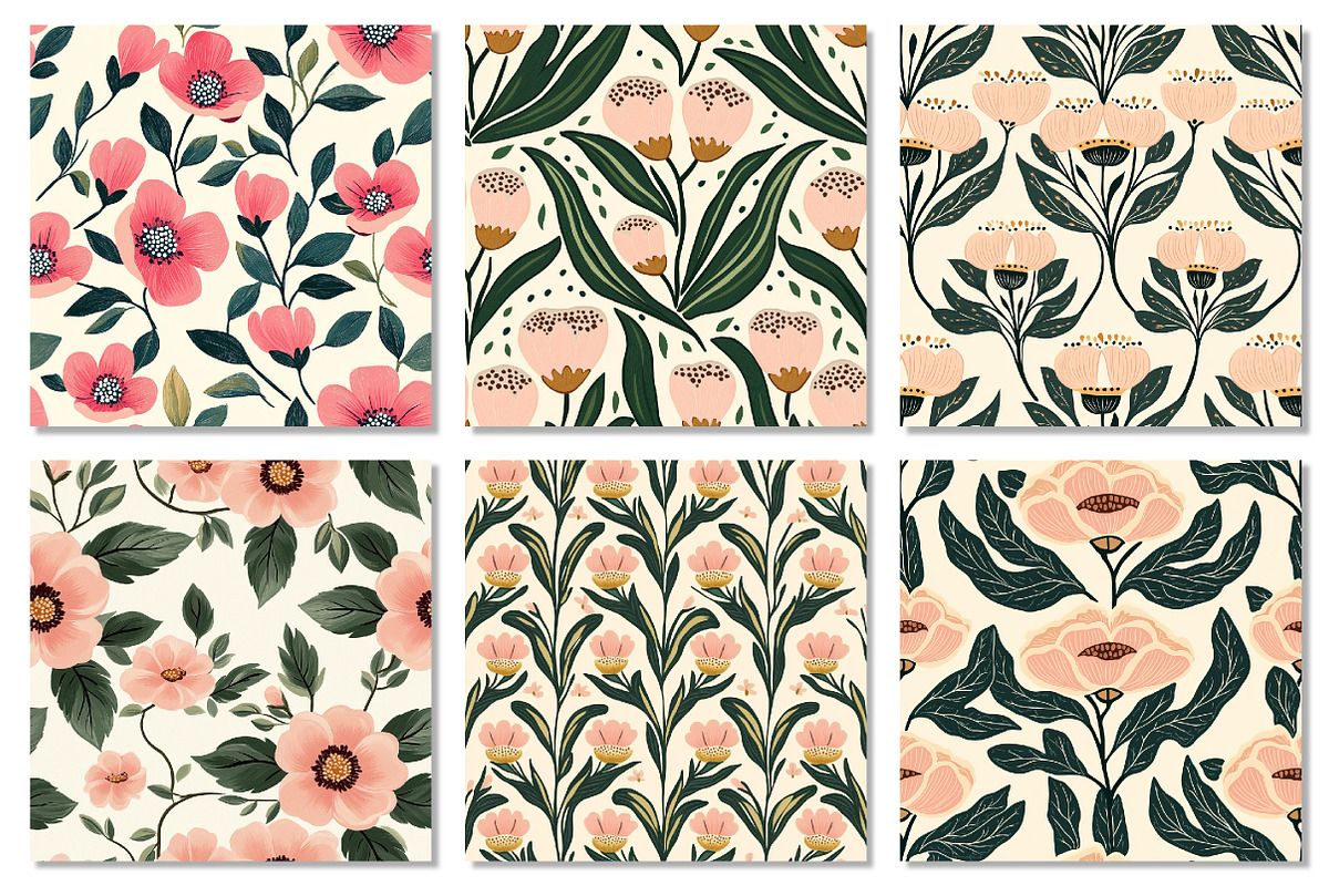 Retro Floral Seamless Pattern, a Texture Graphic by Dream Creation (Photo 6 of 6)