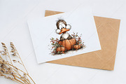 Whimsical Fall Duckling Clipart PNG, a Seasonal Illustration by Canvas Craft (Thumbnail 10 of 10)