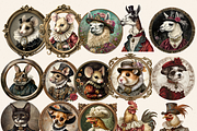 ANIMAL FARM PORTRAITS CLIPART PACK, an Animal Illustration by Daring Digies (Thumbnail 4 of 10)