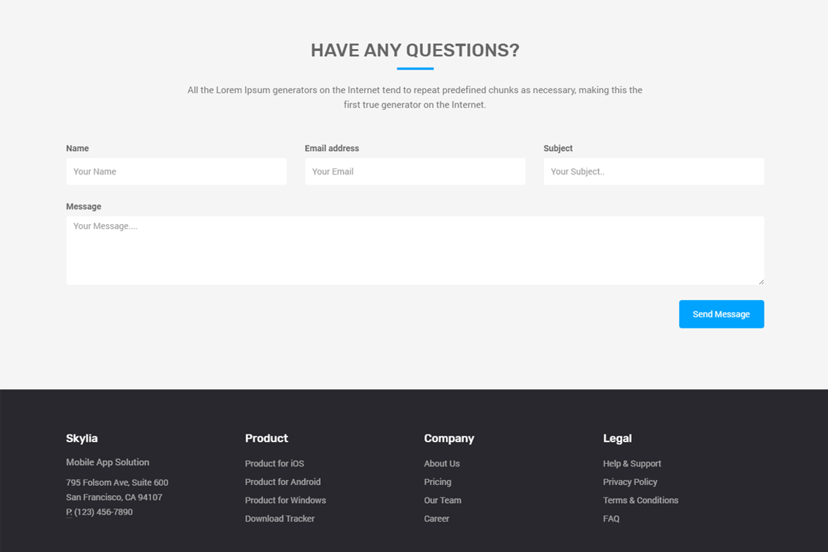 Skylia - Responsive App Landing, a Bootstrap Template by Pichforest Studio (Photo 5 of 5)