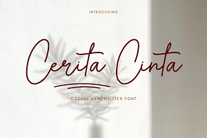 Cerita Cinta | Handwritten Font