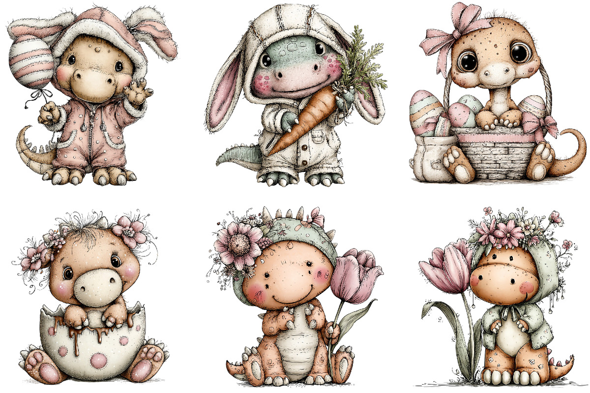 Whimsical Easter Animals Clipart, an Illustration by Sublimation Artist (Photo 5 of 7)