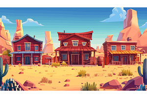 Cowboy Ranch Cartoon Game Background