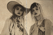 Vintage Sepia Portrait Folded Paper, a Layer Style Add-On by smishura (Thumbnail 5 of 5)