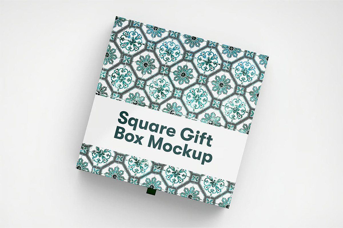 Square Paper Gift Box PSD Mockup, a Packaging Mockup by zphotographystudio (Photo 11 of 11)
