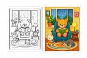 Warm & Happy Spaces Coloring Book, a Decorative Illustration by Design Station (Thumbnail 3 of 7)