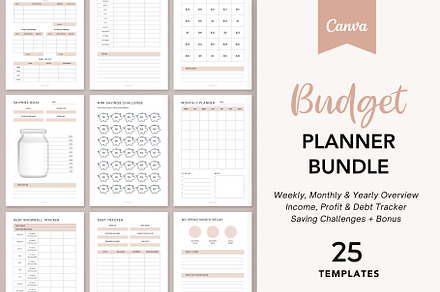 Budget Planner Bundle for Canva
