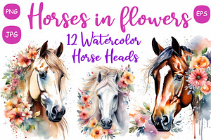 Horse with Flowers