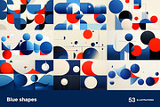 Blue shapes. 53 images, a Decorative Illustration by Handmadefont (Thumbnail 8 of 12)
