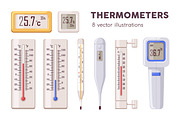 Electronic, mercury thermometers set, an Object Illustration by Good Studio (Thumbnail 1 of 3)