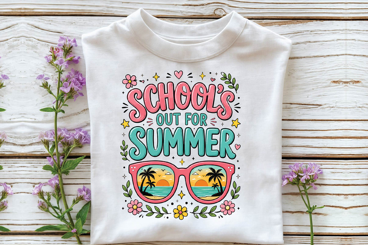 Teacher Summer Sublimation Design, a Seasonal Illustration by DreamPrint404 (Photo 2 of 6)