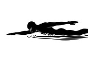 A dynamic Swimming Action Silhouette, an Illustration by Amazin_art (Thumbnail 2 of 31)