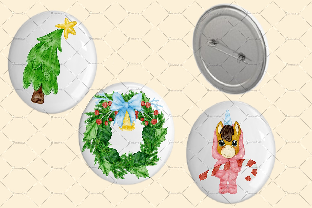 Holiday Pony Clipart & Pattern Bundl, an Object Graphic by Amarawolf's Art (Photo 6 of 13)